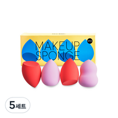 넬릭 블렌딩 워터 펄 물방울 퍼프 4종 세트, 혼합색상, 5세트