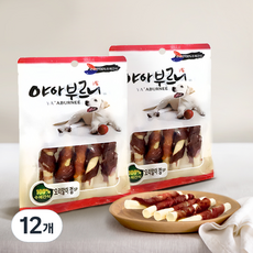  야아부르니 국내산 강아지 수제간식, 오리말이껌, 12개 