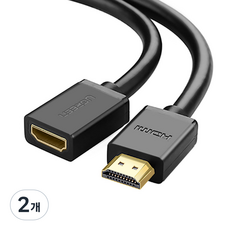 유그린 순동 4K HDMI V2.0 연장케이블, 2개, 1m