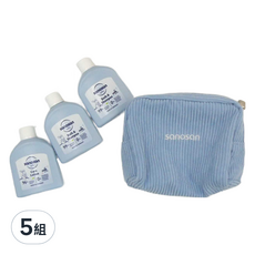 sanosan re:mind極潤保養外出旅行3件組, 嬰兒旅行套裝 (極潤乳液50ml, 溫和洗髮沐浴露50ml), 5組