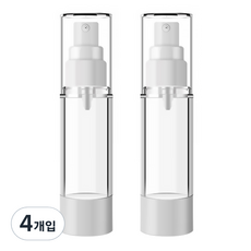 DM 뷰티 휴대용 스프레이 공병 플랫 진공 80ml, 혼합 색상, 4개입