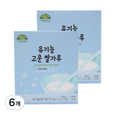 오가닉스토리 유기농 고운 쌀가루, 6개, 100g