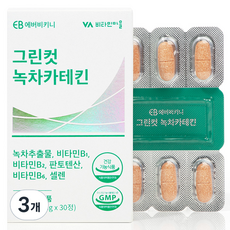 에버비키니 그린컷 녹차 카테킨 다이어트 보조제 24g, 30정, 3개