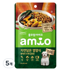 풀무원아미오 강아지 자연담은 영양식 황태와 초록입홍합, 기타생선, 50g, 5개