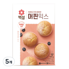 백설 머핀믹스, 5개, 500g