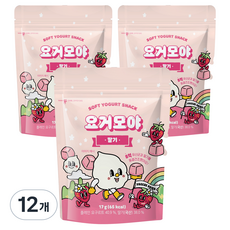 요거모야 동결건조 요거트 큐브, 딸기맛, 17g, 12개