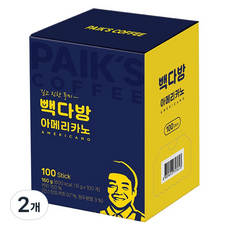 빽다방 아메리카노 스틱커피, 1.6g, 2개, 100개입