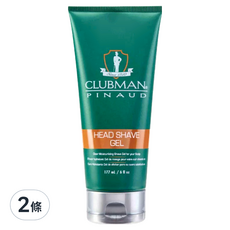CLUBMAN 刮鬍凝膠,177ml,2條組 - 軟化鬍鬚、保濕肌膚，打造舒適刮鬍體驗, 2條