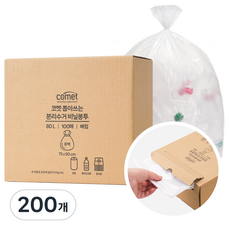 코멧 뽑아쓰는 분리수거 배접 비닐봉투, 200개, 80L 200개, 80L