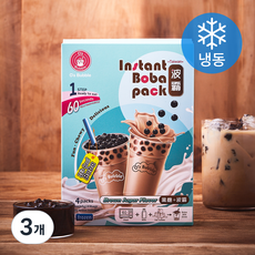 오스버블 인스턴트 보바팩 버블티 브라운슈가맛 4개입 (냉동), 260g, 3개