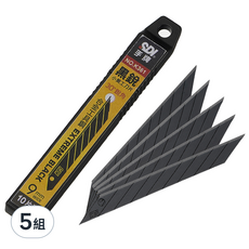 SDI 手牌 黑銳30度小美工刀片 K361C 5組入，合金鋼材質，精細裁切適用, 5組, 30度