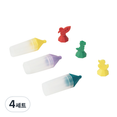 이크 실리콘 투약병 3종 세트, 4세트