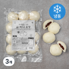 성수동베이커리 우리밀 팥 미니 호빵 (냉동), 600g, 3개