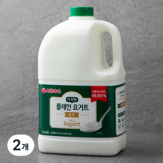 서울우유 더진한 순수 플레인 요거트, 2.45L, 2개