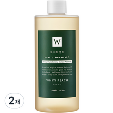 화이트센트 향기좋고 부드러운 고영양 HGE 퍼퓸 샴푸 화이트피치, 350ml, 2개