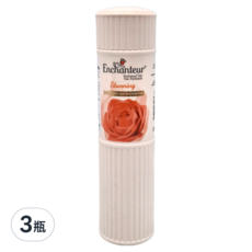 Enchanteur艾詩 香氛爽身粉 玫瑰覆盆子 橘色 200g 三瓶裝, 3瓶
