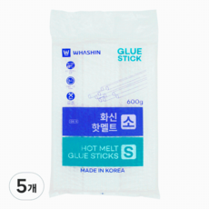 화신 핫멜트 글루 스틱 소 7mm 600g, 5개 5개