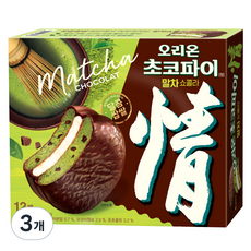 오리온초코파이 말차쇼콜라 12p, 408g, 3개