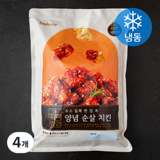 프레시지 양념 순살 치킨 (냉동), 4개, 500g