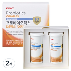 GNC 프로바이오틱스 컴플렉스 100억 60p, 2개, 27g
