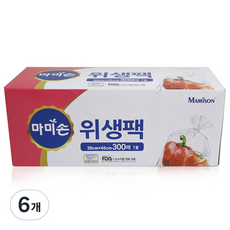 마미손 위생팩 7호 대형, 대(L), 300매입, 6개