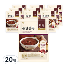 본죽 파우치형 통단팥죽, 20개, 200g