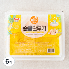 일가 비타 슬림단무지, 2.7kg, 6개