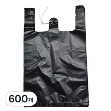 부국비닐봉투 일반마트봉투 1호 검정, 3L, 600개