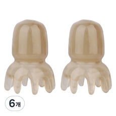 章魚按摩器頭皮刮痧, 6個, 灰色