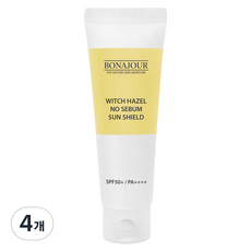 보나쥬르 위치하젤 노세범 썬쉴드 선크림 SPF50+ PA++++, 40ml, 4개