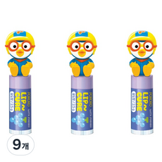 케이엠제약 뽀로로 피규어 립밤 2.5g, 포도향, 9개