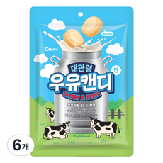 청우식품 대관령 우유 캔디진, 115g, 6개