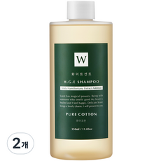화이트센트 향기좋고 부드러운 고영양 HGE 퍼퓸 샴푸 퓨어코튼, 350ml, 2개