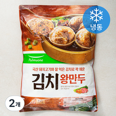 풀무원 제대로 채운 김치왕만두 (냉동), 2개, 1.4kg
