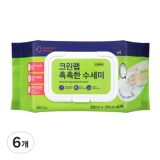 크린랲 촉촉한 수세미, 40개입, 6개