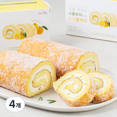 프레시오늘 신선냉장 리얼 고흥유자로 만든 수제 롤케익, 270g, 4개