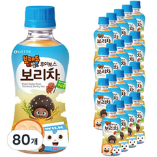 롯데칠성음료 브레드이발소 루이보스 보리차, 80개, 230ml