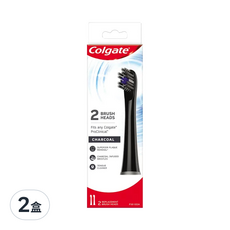 Colgate 高露潔 3D音波黑炭極淨電動牙刷替換刷頭 2入, 2盒
