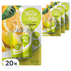 리빙굿 터치미니 화장실 방향제 레몬향 리필, 26ml, 20개