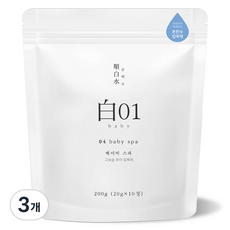 순백수 베이비스파 고보습 유아 입욕제, 200g, 3개