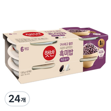 햇반 흑미밥, 130g, 24개