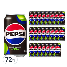 PEPSI 百事可樂 零糖萊姆香, 355毫升, 72個