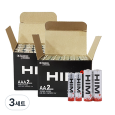 힘 알카라인 건전지 벌크 AA 20p + AAA 20p, 40개입, 3세트