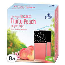 에어후레쉬 젤로포트 방향제 후루티 피치 본품, 120g, 8개