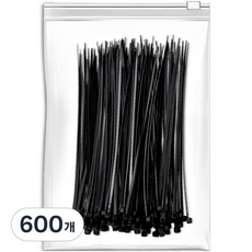 엔더 플렉시블 케이블 타이, 600개, 블랙