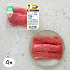 포크밸리 한돈 무항생제 인증 안심 장조림용 (냉장), 500g, 4팩