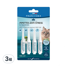 FRANCODEX 法典 成貓滴劑 1ml*4支, 禪靜抗焦慮, 3組