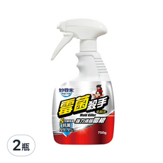妙管家 霉菌殺手, 快速去除黴菌, 立體泡沫包覆, 5-10分鐘完成清潔, 添加獨特除霉成分, 750g, 2瓶
