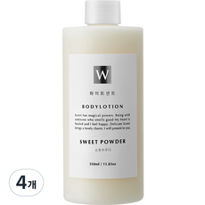 화이트센트 향기좋은 모이스처 바디로션 스윗파우더, 350ml, 4개