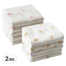 베이비앤아이 소프트 사각 천 기저귀 2종 x 5p 세트, 바니, 뭉이, 2세트